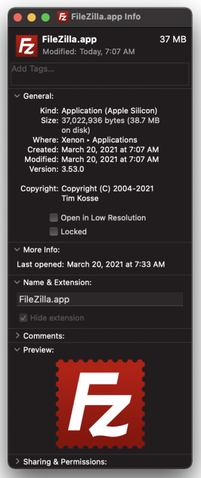 filezilla mac intel version